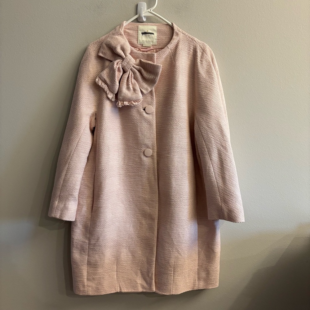 Kate Spade Dorothy Bow Coat Pink Size XL